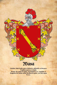Escudo heráldico del apellido MASA