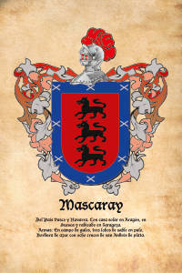 Escudo heráldico del apellido Mascaray