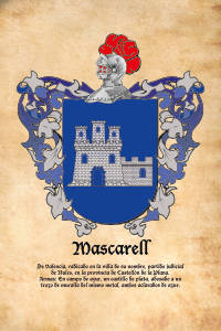 Escudo heráldico del apellido MASCARELL