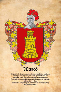 Escudo heráldico del apellido Mascó