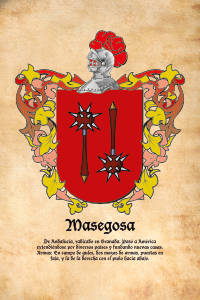 Escudo heráldico del apellido MASEGOSA