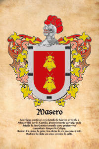 Escudo heráldico del apellido MASERO