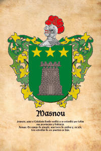 Escudo heráldico del apellido MASNOU