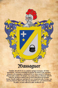 Escudo heráldico del apellido MASSAGUER