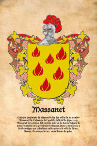 Escudo heráldico del apellido MASSANET