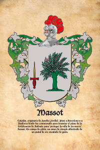 Escudo heráldico del apellido MASSOT