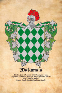 Escudo heráldico del apellido MATAMALA