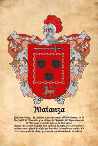 Escudo heráldico del apellido MATANZA