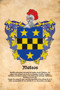 Escudo heráldico del apellido MATEOS