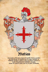Escudo heráldico del apellido MATIAS