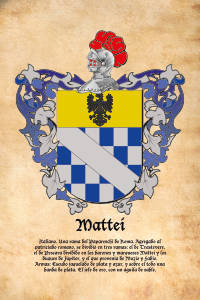Escudo heráldico del apellido MATTEI