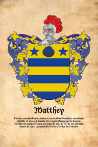 Escudo heráldico del apellido MATTHEY