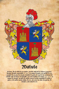 Escudo heráldico del apellido MATUTE
