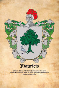 Escudo heráldico del apellido MAURICIO