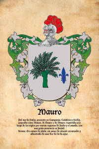 Escudo heráldico del apellido MAURO