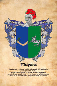 Escudo heráldico del apellido MAYANS