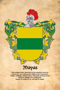 Escudo heráldico del apellido MAYAS
