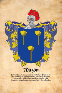 Escudo heráldico del apellido MAZON