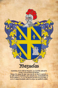 Escudo heráldico del apellido MAZUELAS