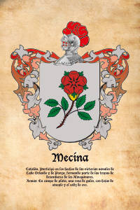 Escudo heráldico del apellido MECINA