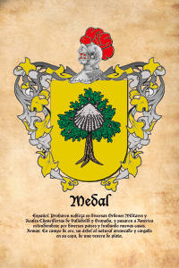Escudo heráldico del apellido MEDAL
