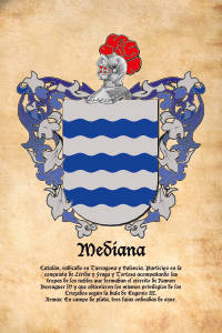 Escudo heráldico del apellido MEDIANA
