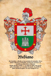 Escudo heráldico del apellido MEDIANO