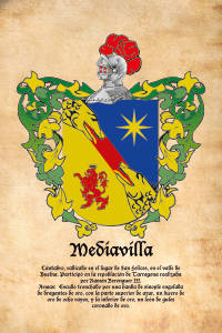 Escudo heráldico del apellido MEDIAVILLA
