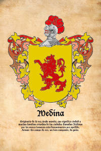 Escudo heráldico del apellido MEDINA