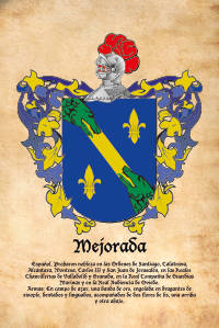 Escudo heráldico del apellido MEJORADA
