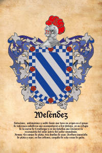 Escudo heráldico del apellido MELENDEZ