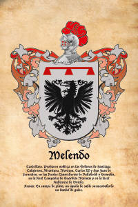 Escudo heráldico del apellido MELENDO