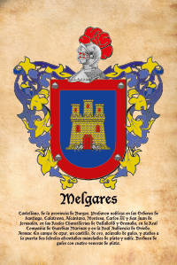 Escudo heráldico del apellido MELGARES