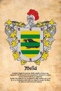 Escudo heráldico del apellido MELIA