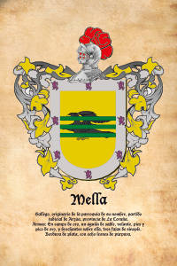 Escudo heráldico del apellido MELLA
