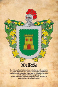 Escudo heráldico del apellido MELLADO
