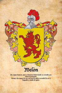 Escudo heráldico del apellido MELON