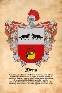 Escudo heráldico del apellido MENA