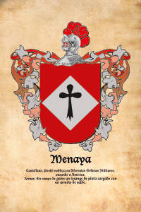 Escudo heráldico del apellido MENAYA