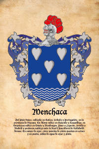 Escudo heráldico del apellido MENCHACA