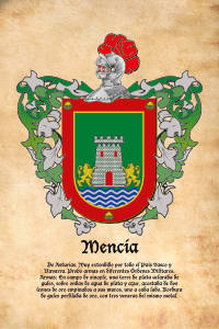 Escudo heráldico del apellido MENCIA