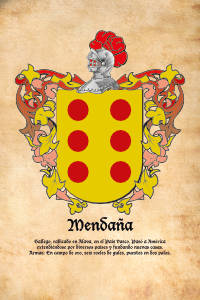 Escudo heráldico del apellido MENDAÑA
