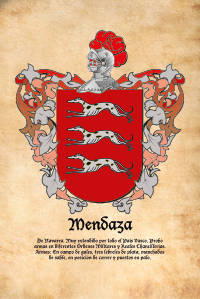 Escudo heráldico del apellido MENDAZA