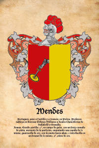 Escudo heráldico del apellido MENDES