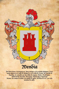 Escudo heráldico del apellido MENDIA