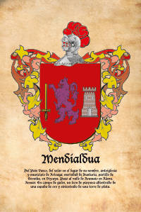 Escudo heráldico del apellido Mendialdua