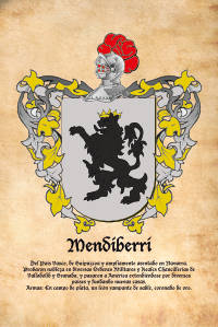 Escudo heráldico del apellido MENDIBERRI