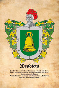 Escudo heráldico del apellido MENDIETA