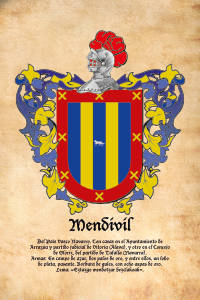 Escudo heráldico del apellido MENDIVIL