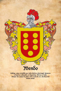 Escudo heráldico del apellido MENDO